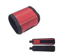 Cintura magnetica professionale unisex con 12 magneti robusti, viti di sicurezza, chiodi, punte per trapano, bulloni, gadget e organizer portatile (rosso)