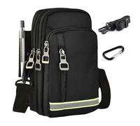 Cintura Marsupio Uomo Tracolla Borsa - Tessuto Oxford Custodia Porta Cellulare per Portafoglio Kit Phone Pouch - Piccolo Accessori Borsello Moschettone Smartphone Lavoro Trekking