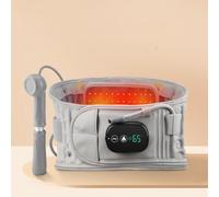 Cintura massaggiante a compressione con calore a luce rossa, cintura 3 in 1 per la cura della schiena con trazione lombare gonfiabile, 3 modalità di riscaldamento e massaggio, per ridurre la pressione