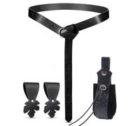 Cintura medievale in pelle con coulisse in vita borsa pozione tappata bottiglia per adulti Halloween LARP Cosplay accessorio, B