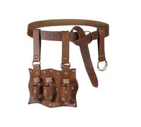 Cintura medievale in pelle PU con 3 bottiglie di pozione in sughero, cinture per alchimia medievale, cintura con rivetti vichinghi, marsupio combinato con bottiglia di pozione mago fantasia, cinture