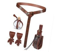 Cintura medievale portafoglio con portamonete gonna escursioni per adulti costume medievale mascherate festa vestire decorazioni vita, Marrone