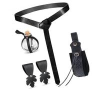 Cintura medievale portafoglio con portamonete gonna escursioni per adulti costume medievale mascherate festa vestire decorazioni vita, Nero