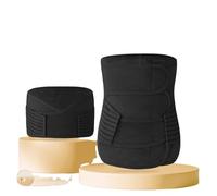 Cintura Modellante per la Vita e la Pancia Post-Parto a Doppio Scopo, 4 Pezzi, con Cintura Addominale Traspirante e Set di Cintura pelvica(Black,XL)