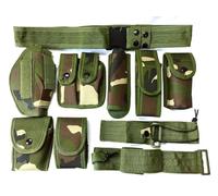 Cintura modulare per forze dell'ordine, cintura di sicurezza militare tattica, versatile, cintura da caccia (cintura 10 in 1, verde mimetico)