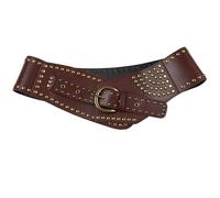 Cintura morbida con texture versatile, cintura multiuso con fibbia porta birra, cinghia regolabile in vita, Marrone, Taglia unica