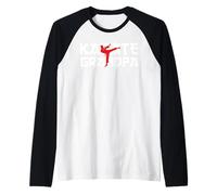 Cintura nera per karate, nonno, combattimento, stile di vita, amanti del karate Maglia con Maniche Raglan
