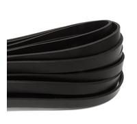 Cintura Pelle (Da 4,80 €/ M) Piatto 15 x 3 Mm. Nero Lunghezza: a Scelta
