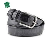Cintura pelle vitello spazzolato uomo abito cerimonia elegante vernice 3,5 CM
