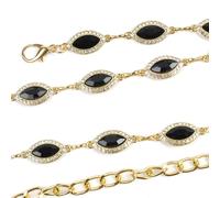 Cintura per abiti eleganti da donna pietre gioiello con strass luminose base oro