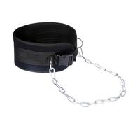 Cintura per allenamento della, cintura per pesi con catena per trazioni, doppio anello a D, accessorio per allenamento per donne e uomini