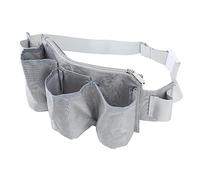 Cintura per attrezzi da giardino, 6 tasche, 2 cinghie, impermeabile, in tessuto Oxford, flessibile, per attrezzi da giardinaggio, per campeggio, attività all'aperto (grigio)