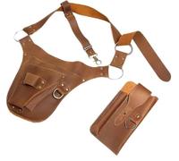 Cintura per attrezzi da giardino, cintura per attrezzi da giardino, organizer portatile in pelle PU pesante, multifunzionale per donne e uomini giardinieri nuova versione