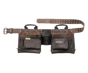 Cintura Per Attrezzi In Pelle Pro DEWALT Taglia 140cm Pochi E Anelli DWS150112