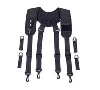 Cintura per attrezzi regolabile, compagno affidabile per ogni progetto, da uomo, imbottita, regolabile, in nylon, con bretelle tattiche tipo X, colore nero