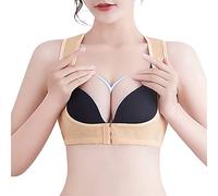 Cintura Per Correttore Posturale Da Donna Corsetto Invisibile Body Shaper Tutore Supporto Schiena Gilet Estivo Traspirante Chiusura Frontale Biancheria Intima Senza Cuciture ( Color : Apricot , Size :
