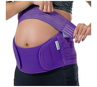 Cintura per la pancia in gravidanza, fascia di supporto per la pancia e la fascia per il supporto della schiena, accessorio indispensabile per la gravidanza, supporto per la gravidanza, colore: viola