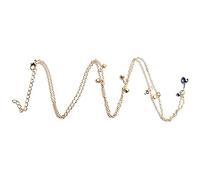 Cintura per ombelico con diamanti e catena dorata viola per ombelico forte e di lunga durata