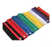 Cintura per taekwondo 280cm per anima Cotone Morbida Cintura(Black) | Misto cotone poliestere, doppia, non si sfilaccia, supporto stabile, lavabile