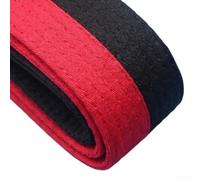 Cintura per taekwondo 280cm per anima Cotone Morbida Cintura(Red-black) | Misto cotone poliestere, doppia, non si sfilaccia, supporto stabile, lavabile
