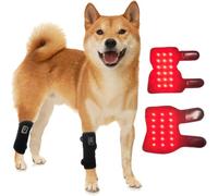 Cintura per terapia a luce rossa per cani e gatti, ginocchiera portatile indossabile con impostazioni regolabili, opzioni timer per animali domestici anziani, include cinture anteriori e posteriori