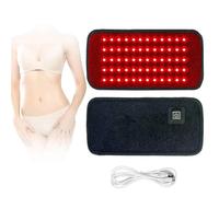 Cintura per terapia con luce rossa e infrarossa a 60 LED - Doppia lunghezza d'onda 850nm e 660nm per bruciare i grassi, alleviare il dolore su tutto il corpo, fascia per la perdita di peso,Black