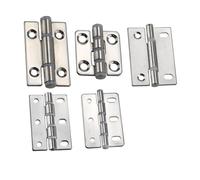 Cintura pieghevole fissa piatta sagomata in acciaio inossidabile 304 con cuscinetto in gomma, cerniera silenziosa for armadietto, 1 pezzo(124x87.5mm)