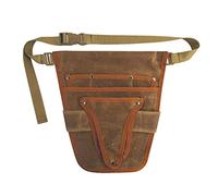 Cintura porta attrezzi da giardino con tasche multiple per donne e uomini, marrone, 28,5 x 30 cm