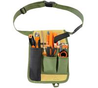 Cintura porta attrezzi da giardino per uomini e donne, in tela resistente, grembiule da lavoro, cintura regolabile con cerniera per attrezzi da elettricista, falegname, tecnico, giardiniere