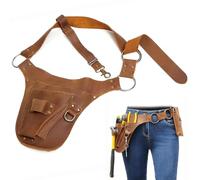 Cintura porta attrezzi da giardino, portatile, resistente, in pelle PU, organizer per attrezzi da giardino, borsa multifunzione per giardinaggio per donne e uomini