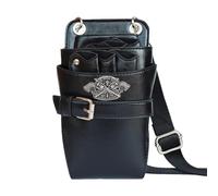 Cintura porta attrezzi per parrucchieri Borsa for attrezzi da parrucchiere, facile da trasportare, custodia for forbici for parrucchieri, borsa da barbiere portatile(Black)