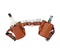 Cintura porta bevande in vita con cinghia regolabile in vita, fondina per bottiglie di bibite, borsa da uomo, Marrone, Refer to description, Unisex