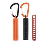 Cintura portaoggetti per punte da trapano a 10 fori, con porta punte per cacciavite e moschettone, organizer portatile in gomma per classificazione e trasporto degli utensili efficienti (rosso)