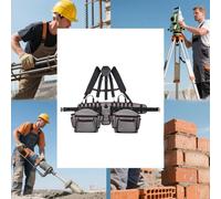 Cintura portautensili con bretelle, borsa portautensili da giardino e