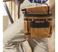 Cintura portautensili con bretelle, resistente, per falegnami, elettricisti, regolabile, in tessuto Oxford 1200D, comoda da indossare tutto il giorno (A)