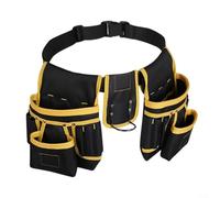 Cintura portautensili resistente con porta martello magnetico e 27 tasche, ampia cinghia regolabile in vita per equilibrio e comfort, tasche rimovibili per il trasporto personalizzato degli attrezzi