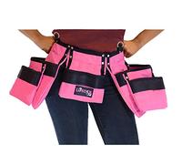 Cintura portautensili rosa per le donne. Tieni i tuoi strumenti di giardinaggio e miglioramento della casa a portata di mano. Cintura elegante da donna con sacchetti per trasportare le tue forniture con te. Usalo per il tempo libero o portalo al lavoro (adulto)