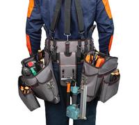 Cintura Portautensili Uomo - Tessuto Resistente, Borsa Attrezzi, Pouch Cintura | Taglia Regolabile Multifunzione Con Tasche Rinforzate, Portautensili Per Costruzione Giardinaggio Casa Lavoro Interno E