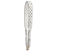Cintura Regolabile Donna Tracolla Eco Pelle Cinghia Ricambio Cinturino Catena con Gancio Cinta Spalla per Borsa Portafoglio Borse Rivetto D'argento(Bianca)