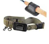 Cintura Rod Holder, regolabile 3rd Hand Rod Holders, 1,97 x 11,80 in Wading Catching Fish Accessory, Fly Pole Sheath, Wader Rods Holder for Fishing Gear & Equipment, Surf Casting Bank