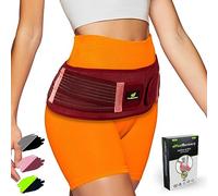 Cintura sacroiliaca SI per Donna e Uomo - Tutore Anca per Dolore al Nervo Sciatico - Supporto Schiena, Articolazione SI, Pelvi e dolore alle Gambe - Neoprene, Regolabile & Traspirante (L/XL, Bordeaux)