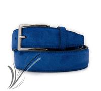 Cintura scamosciata blu elettrico cinta camoscio in pelle uomo donna per jeans