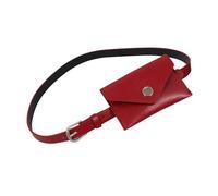 Cintura sottile Cintura Cintura Regolabile Cinghia In Vita Resistente All'acqua Sacchetto di Immagazzinaggio Del Tessuto Sash per le Donne Pendolarismo Viaggio Cintura In Pelle Accessorio, Rosso