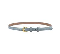 Cintura sottile in pelle PU con fibbia decorativa per donna - Per jeans e abiti,Azzurro chiaro,1,4x105 cm