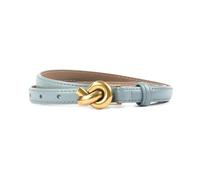 Cintura sottile in pelle PU per donna - Per gonne e pantaloni,Azzurro chiaro,1,4x100 cm