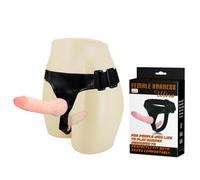 Cintura strap-on DILDO realistico indossabile pene sex toy SUPER doppio sesso xx