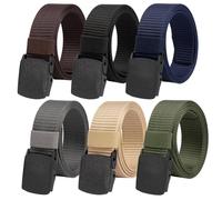 Cintura Tattica, 6 Pezzi Cintura da Lavoro Uomo, Cinture da Uomo Nylon 130cm Regolabile, Senza fori, Rapido Passaggio Attraverso la Sicurezza Aeroportuale