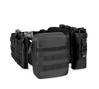 Cintura Tattica Mimetica con Sistema MOLLE - Cintura Multifunzionale per Il Trasporto di Attrezzature per Attività All'aperto, Militari ed EDC(Color-4)
