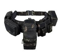 Cintura Tattica Mimetica con Sistema MOLLE - Cintura Multifunzionale per Il Trasporto di Attrezzature per Attività All'aperto, Militari ed EDC(Color-2)