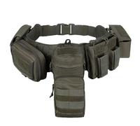 Cintura Tattica Mimetica con Sistema MOLLE - Cintura Multifunzionale per Il Trasporto di Attrezzature per Attività All'aperto, Militari ed EDC(Color-1)